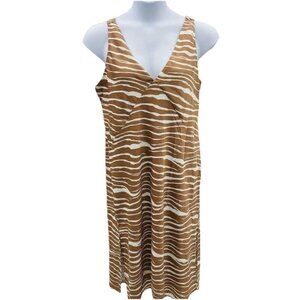 Women's Satin Dress Size XL Zebra Print Satin Midi - A New Day
